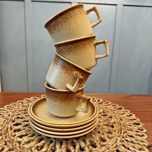 MIKASA  STYLEKRAFT  4 CUP / SAUCER SETS  MADE IN‎ JAPAN  VGC